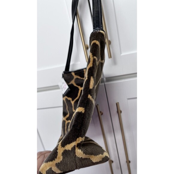 NWT Millie Bag Giraffe Print Monyo Hobo Purse Brown Gold Bamboo Ring Handle - Picture 6 of 10